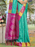 Deeva Sarees Teal Green Silk Saree